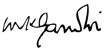 Mahatma Gandhi signature